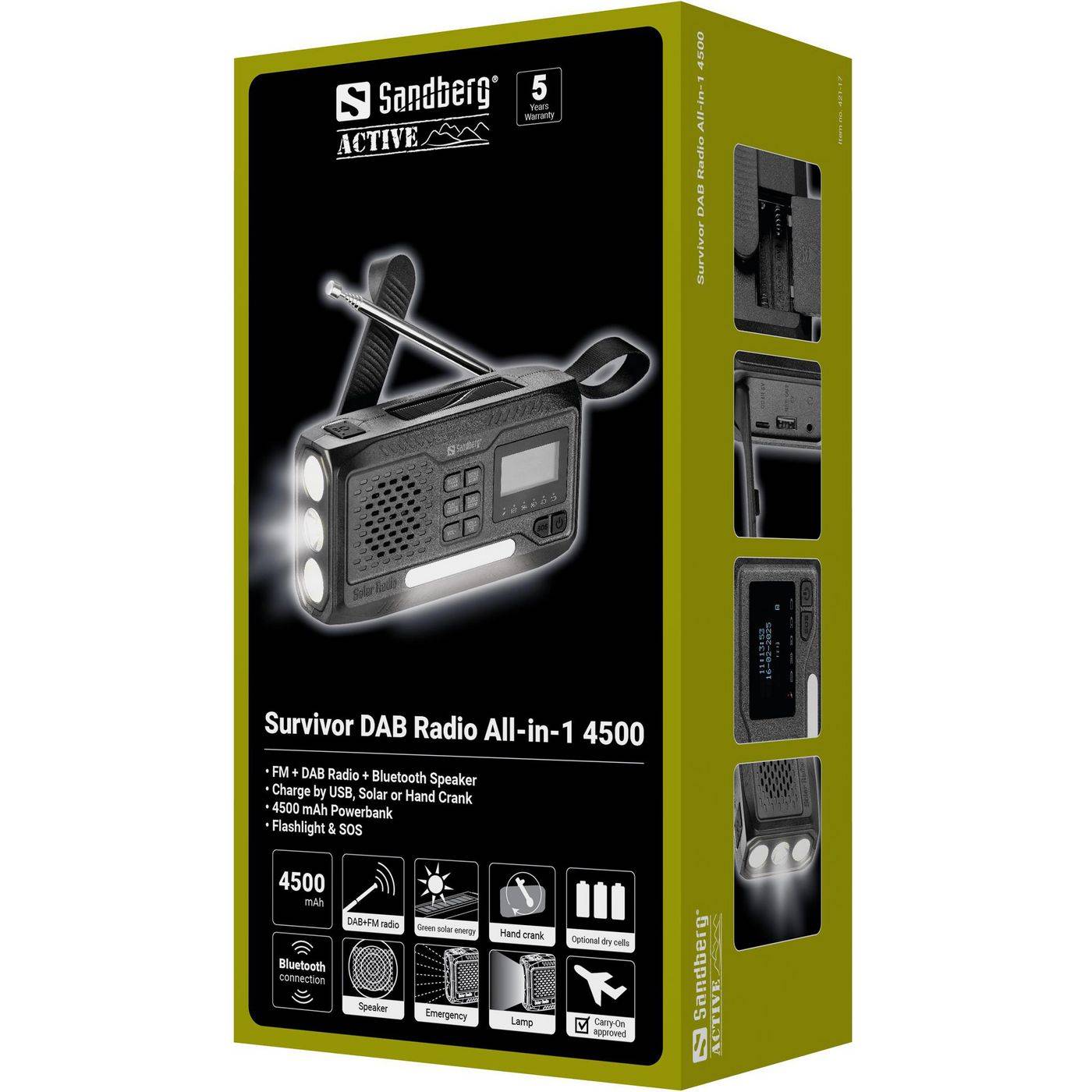 SANDBERG Survivor DAB radio All-in1 4500 Audio, Video, Display & TV Funk Tragbare Funkgeräte-3