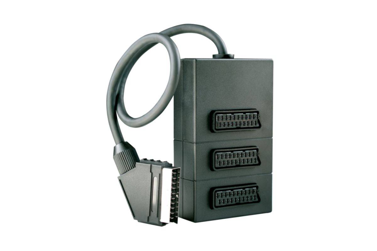 Schwaiger Scart-Verteiler 3-fach Schwarz Kabel Audio- / Videokabel diverse Scart-0