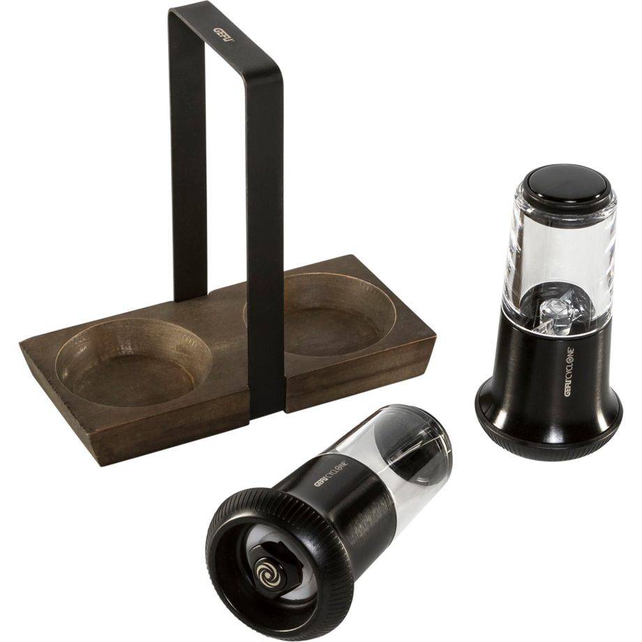 GEFU X-plosion Salz- Pfeffermühl en-Set 11 cm Schwarz-1