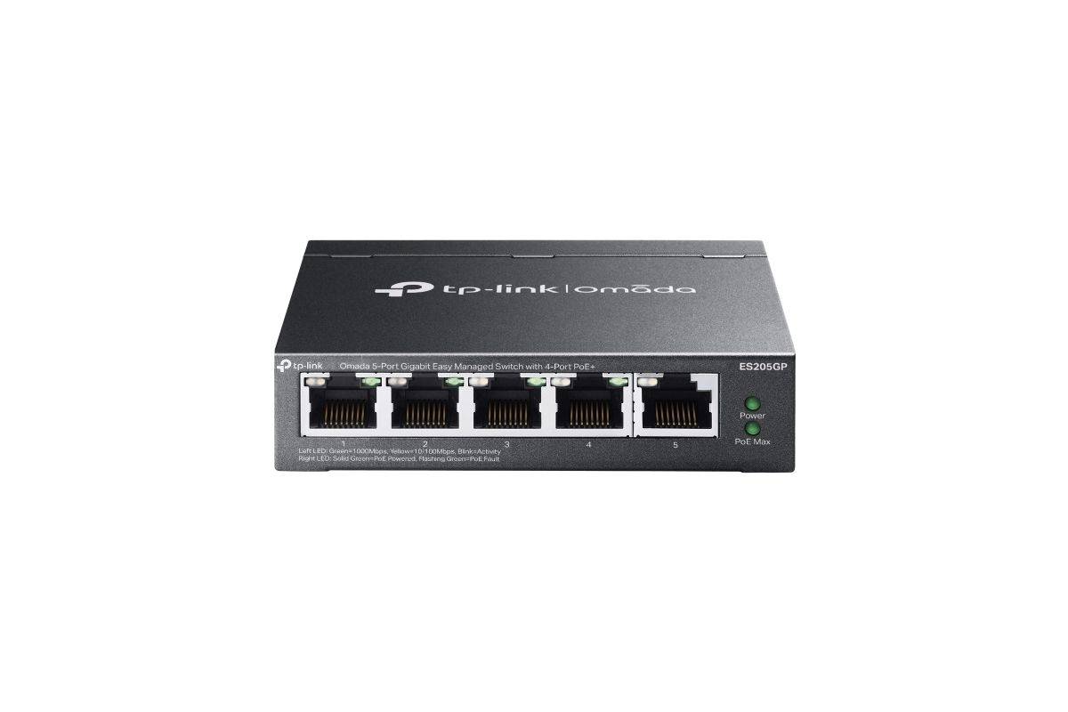 TP-Link Omada Switch 5x GE ES205GP 4-Port PoE+-0