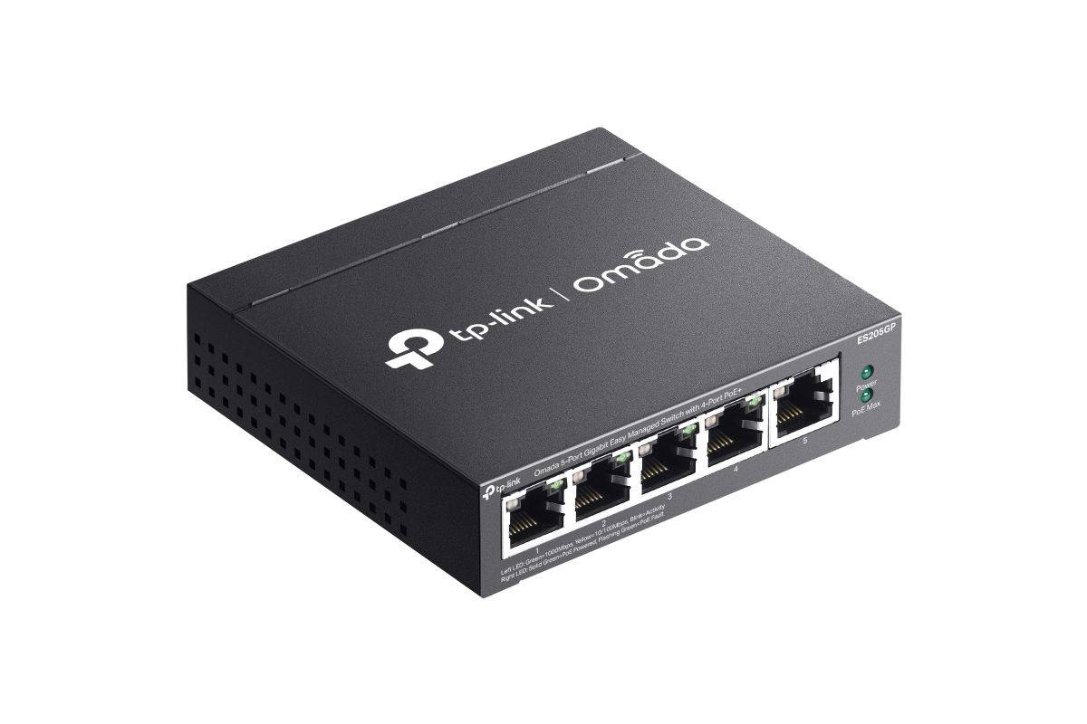 TP-Link Omada Switch 5x GE ES205GP 4-Port PoE+-2