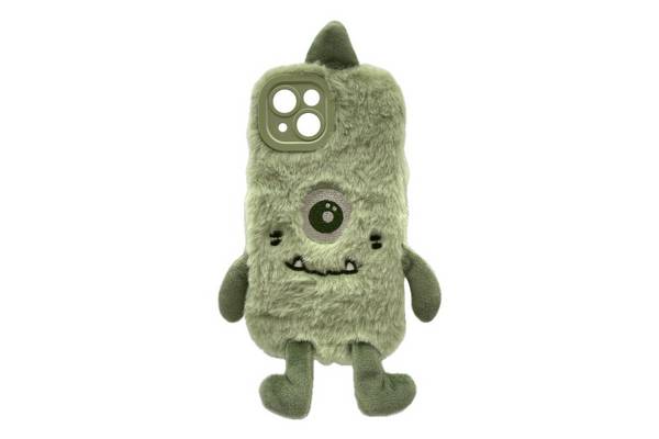 RealPower Flauschi 1,Grün,flauschige Handyhülle iPhone 15 Multimedia-Technik Smartphone Zubehör