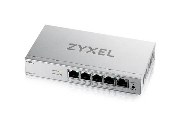 ZyXEL GS1200v3 Series GS1200-5HPv3 - Switch - managed - 5 x 10/100/1000 - Desktop - PoE+ (68 W)