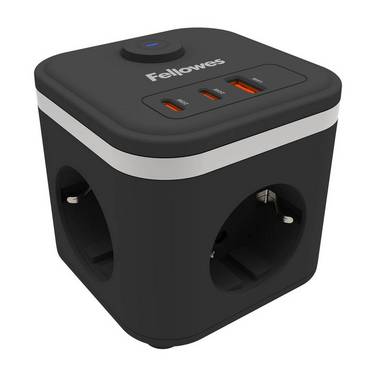 Fellowes Power Cube 3xSteckdose 1xUSB-A 2xUSB-C Schalter sch
