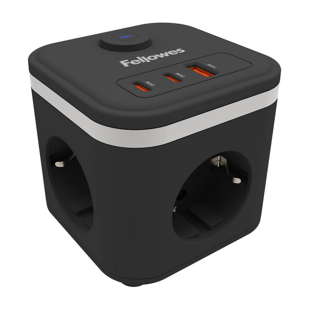 Fellowes Power Cube 3xSteckdose 1xUSB-A 2xUSB-C Schalter sch-0