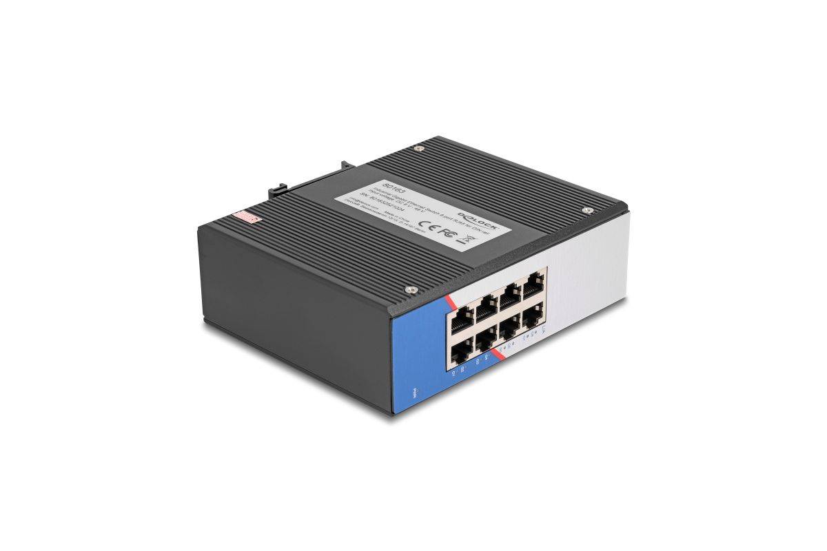 Delock Switch - industriell - 8 x 10/100/1000-0