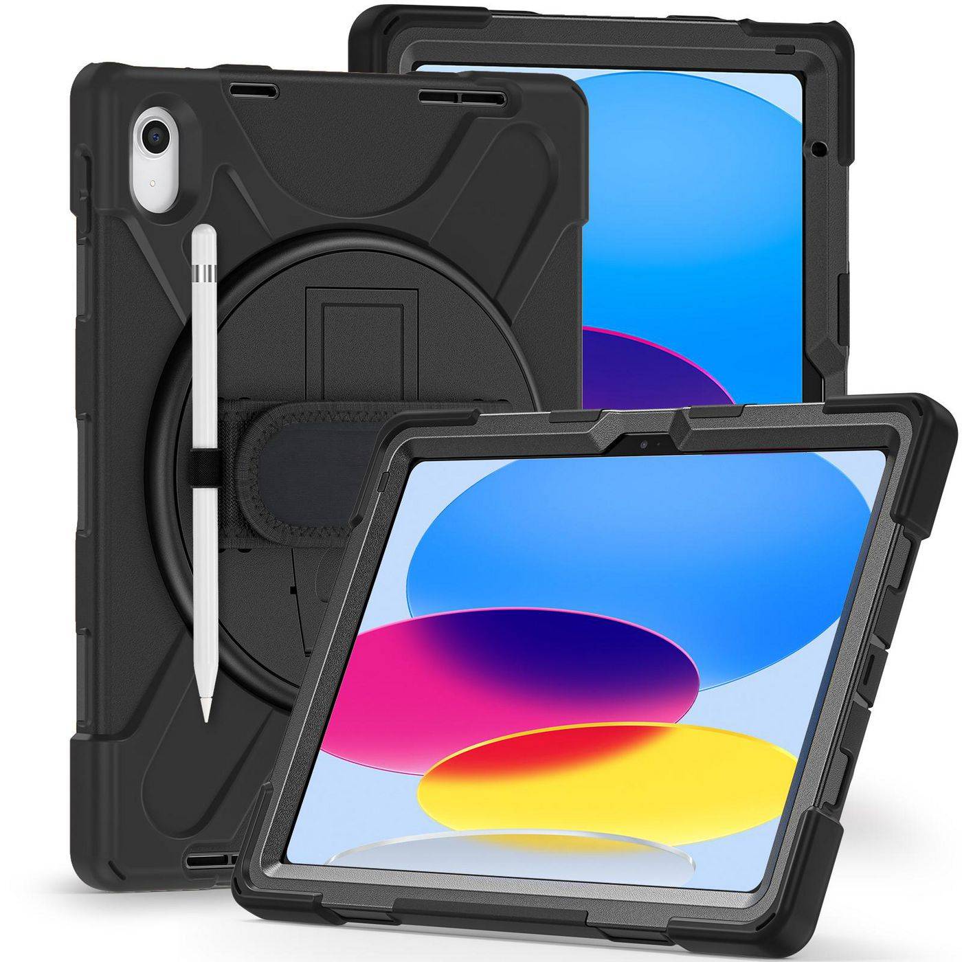 eSTUFF AUSTIN - Hintere Abdeckung für Tablet - Silikon, Polycarbonat - Schwarz --3