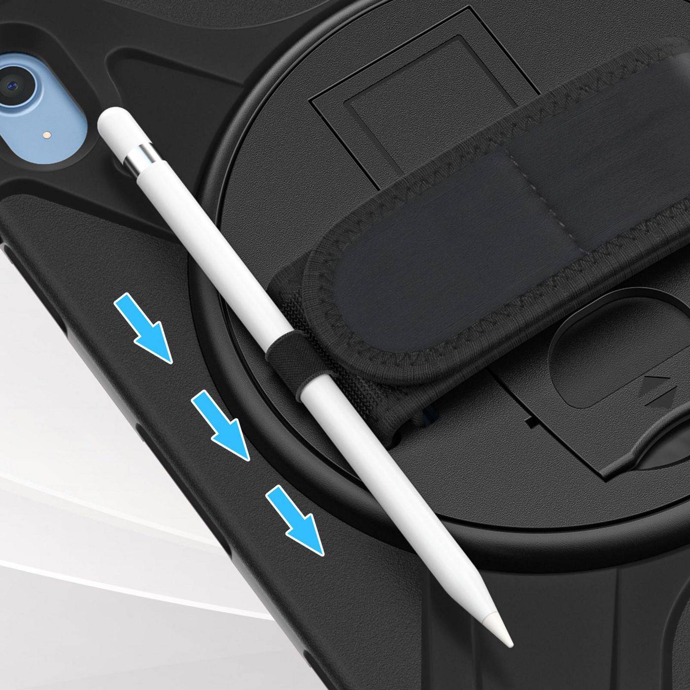eSTUFF AUSTIN - Hintere Abdeckung für Tablet - Silikon, Polycarbonat - Schwarz --4