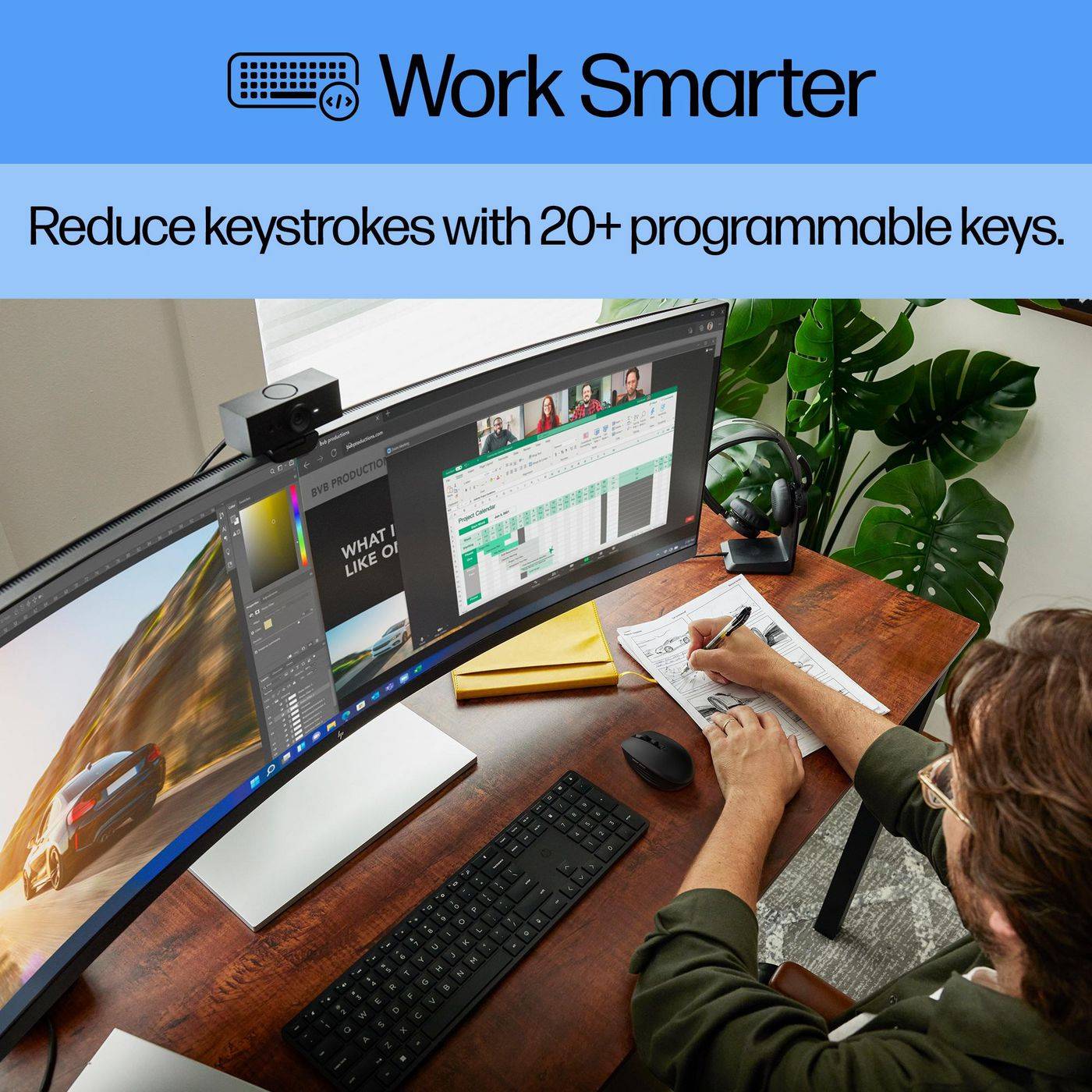 HP - 650 Wireless Keyboard and M-4