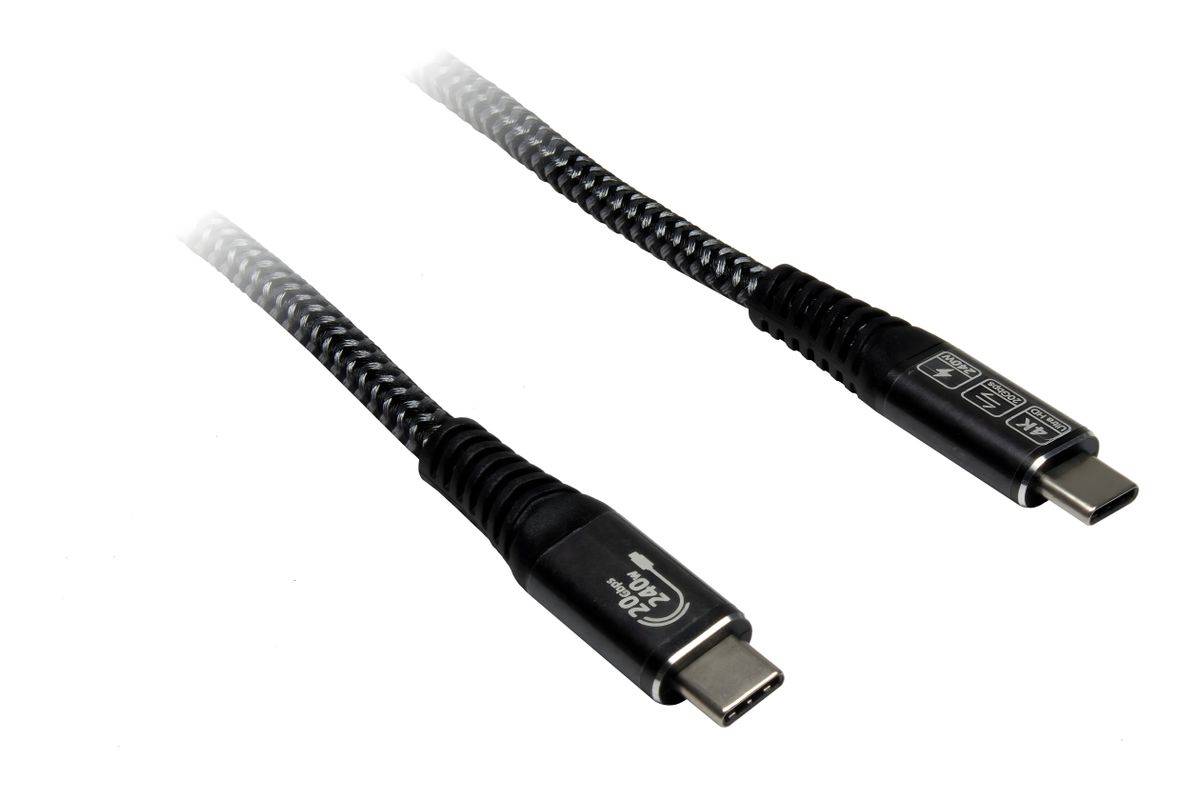 Inter-Tech Kabel AC Usb-C 3.2 Gen 2x2 240W - Kabel - Digital/Daten-0