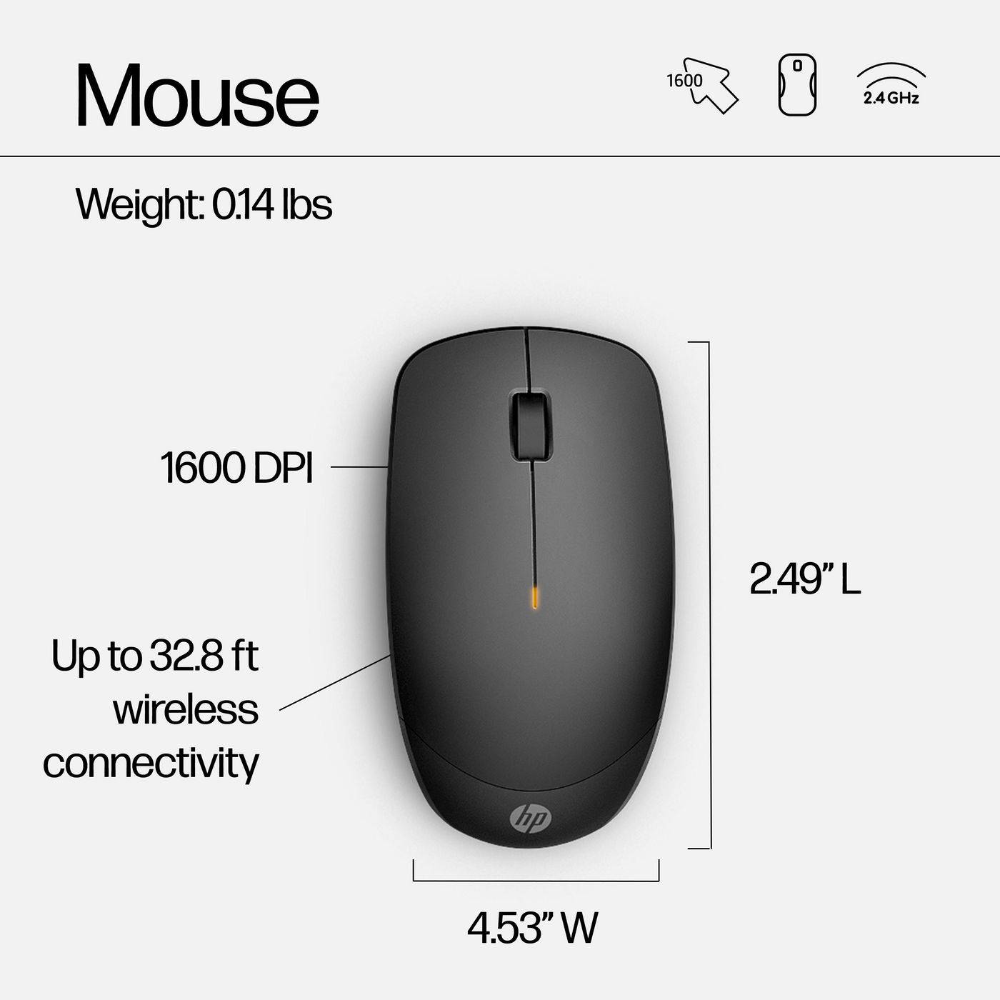 HP 230 Wireless Mouse+Keyboard Combo - Maus - 1.600 dpi-2