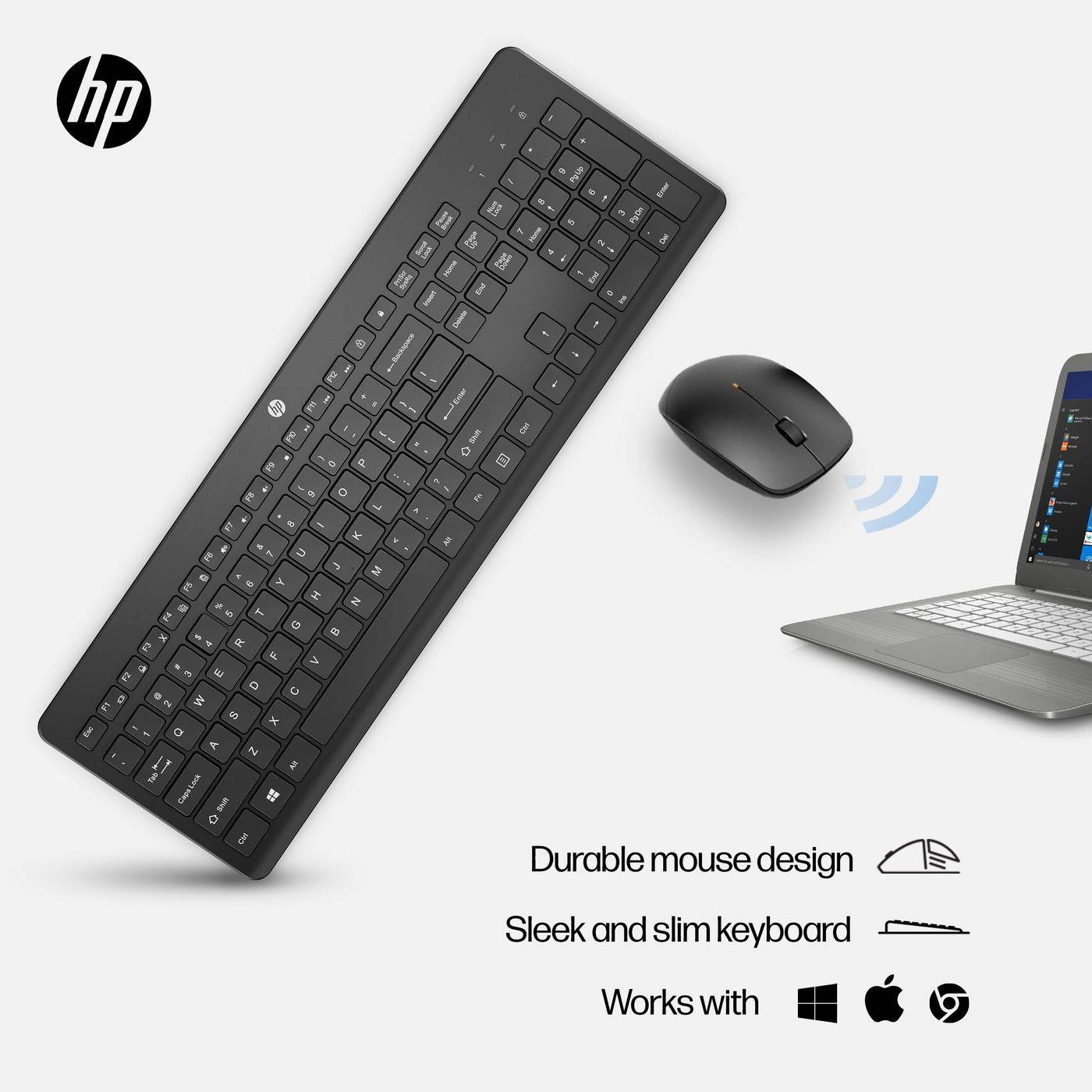 HP 230 Wireless Mouse+Keyboard Combo - Maus - 1.600 dpi-1