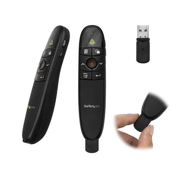StarTech.com Präsentationsfernbedienung PRESREMOTE(Wireless Presenter, PPT Fernbedienung, USB PowerPoint Presenter, 27m)