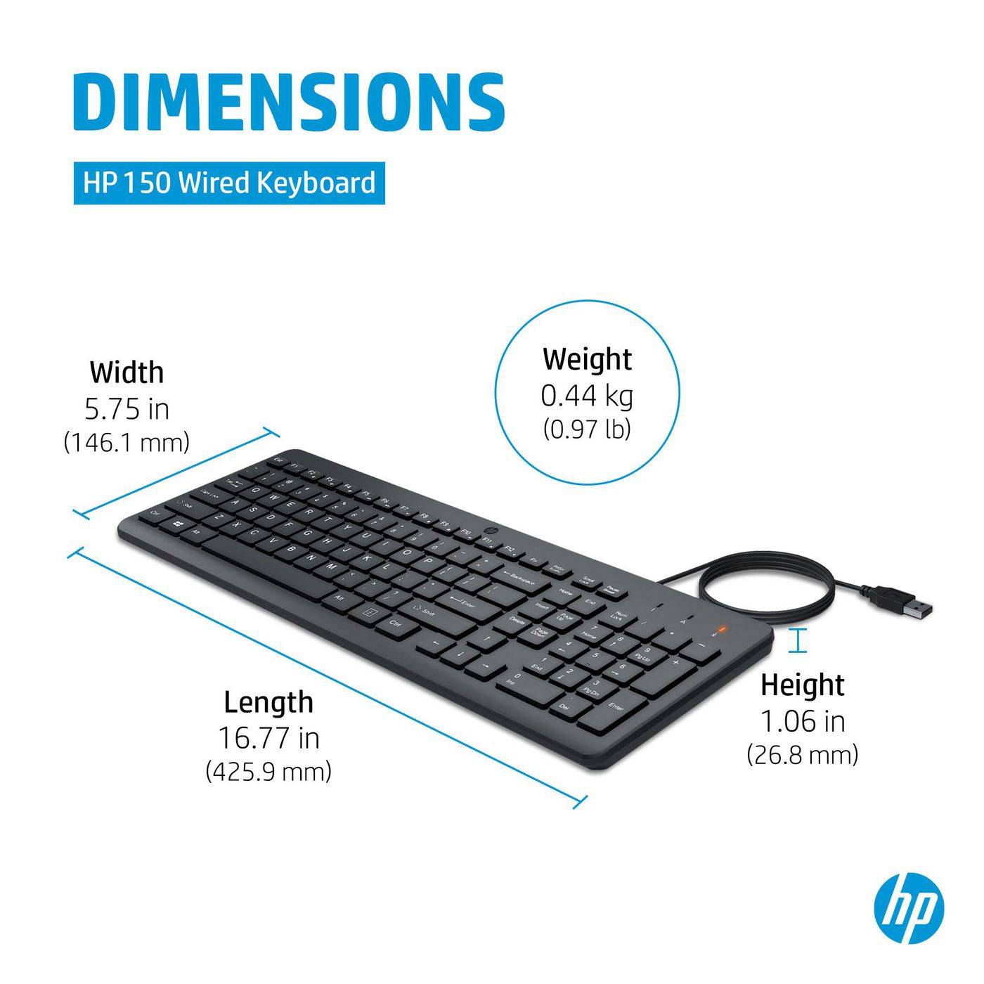 HP - 150 Wired Keyboard SP-3