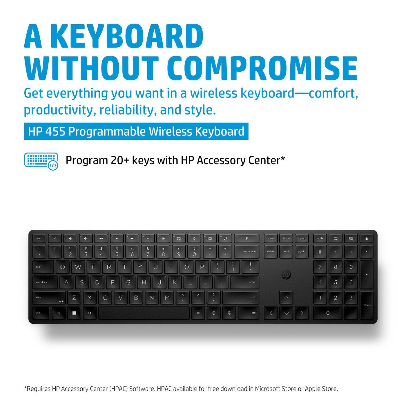 HP 455 Programmable Wireless Keyboard - Tastatur - TL: Spanisch, QWERTY-4