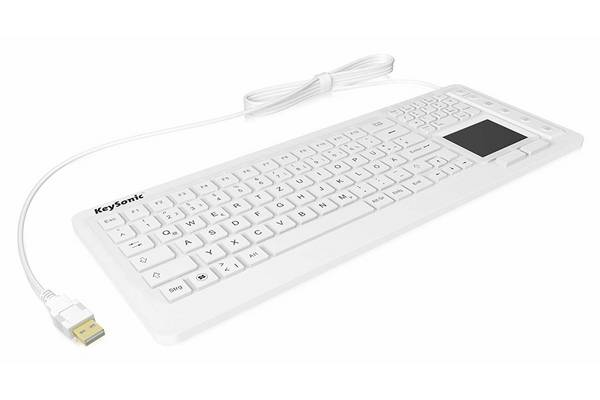 KSK-6231 INEL (DE) Hygienetastatur, Industrietastatur, Beleuchtung, Touchpad, weiß, 2 Maustasten, USB, Wasserdicht IP68