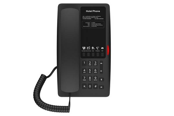 Fanvil Hoteltelefon H4W Black - VoIP-Telefon - Voice-Over-IP