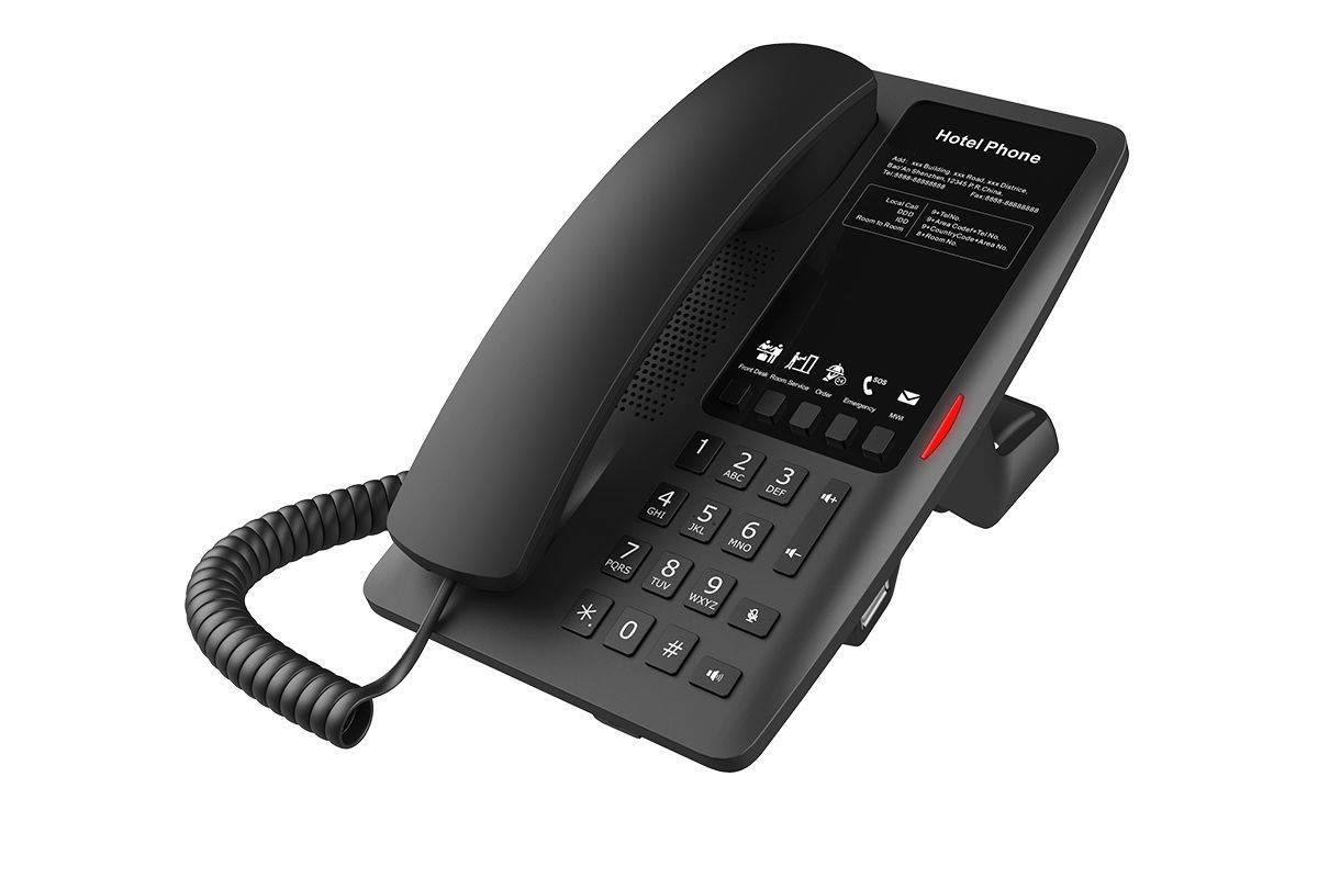 Fanvil Hoteltelefon H4W Black - VoIP-Telefon - Voice-Over-IP-1