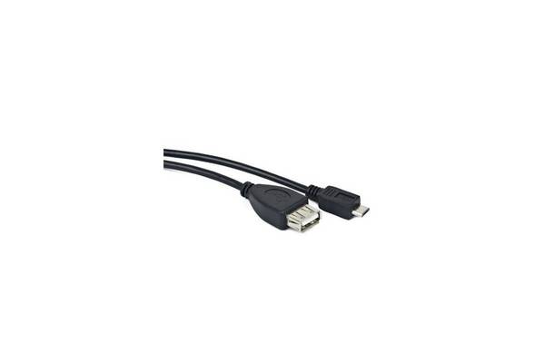 LANBERG USB Micro(M)->USB-A(F) 2.0 Kabel 0,15m OTG sw OEM Multimedia-Technik USB-Kabel - USB &