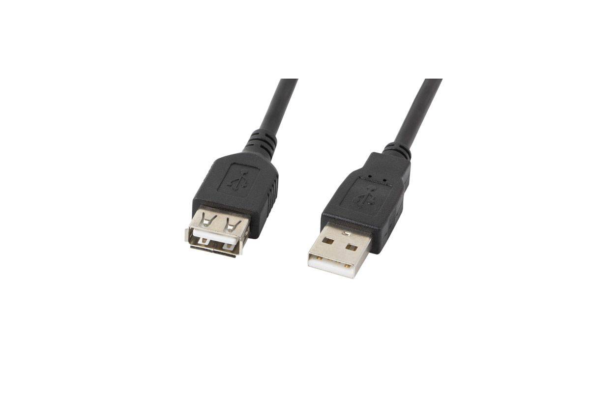 LANBERG USB-A Verlängerungskabel M/F 2.0 0,7m schwarz Multimedia-Technik USB-Kabel-0