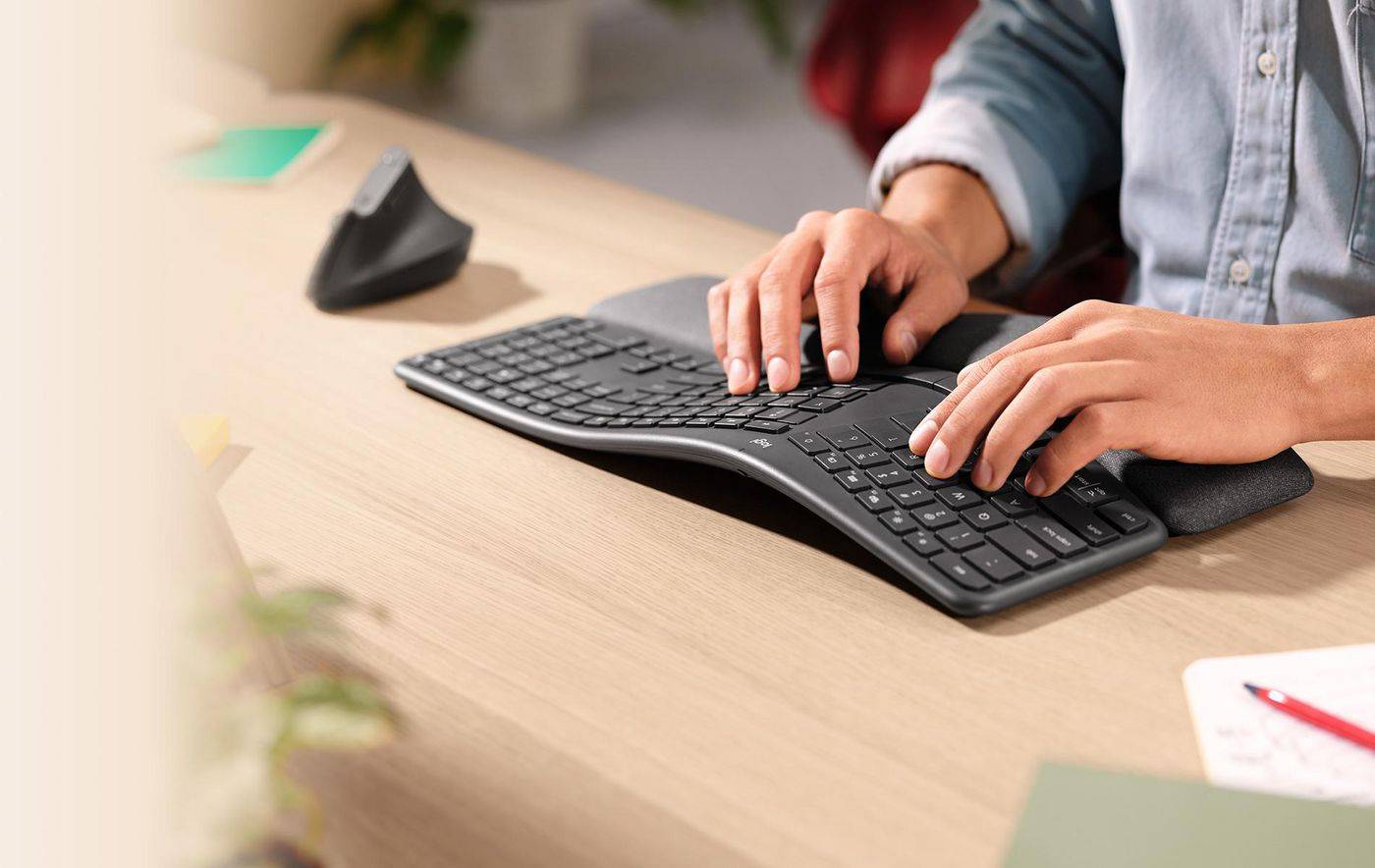 Logitech ERGO K860 Tastatur kabellos 2,4 GHz Bluetooth 5.0 Gesamtnordisch-6