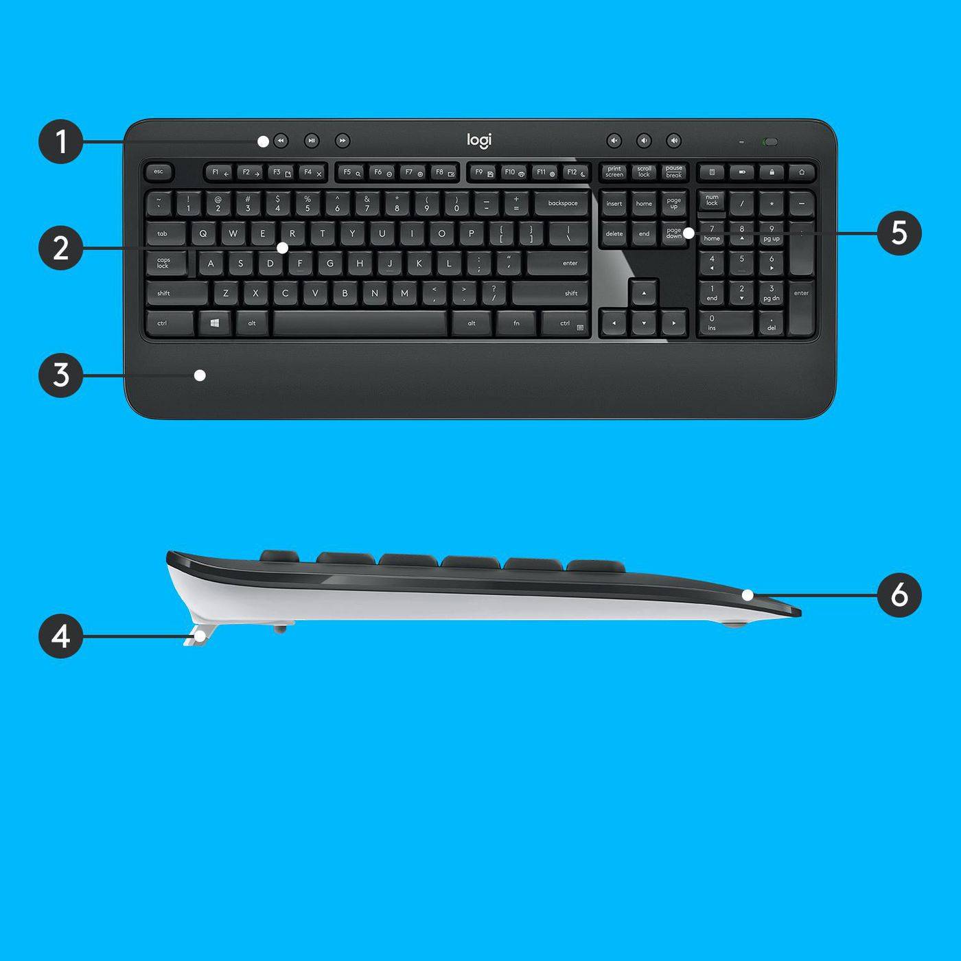Logitech MK540 Advanced - Tastatur-und-Maus-Set - TL: US, QWERTY-6