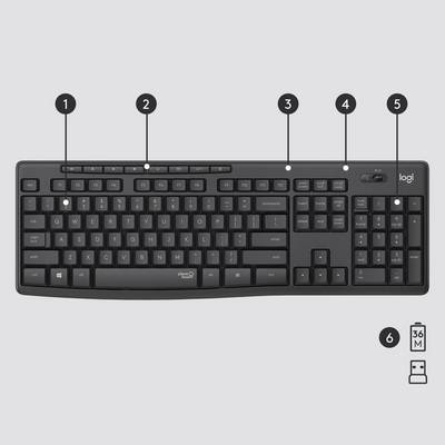 Logitech MK295 Silent Tastatur-und-Maus-Set 920-009800-6