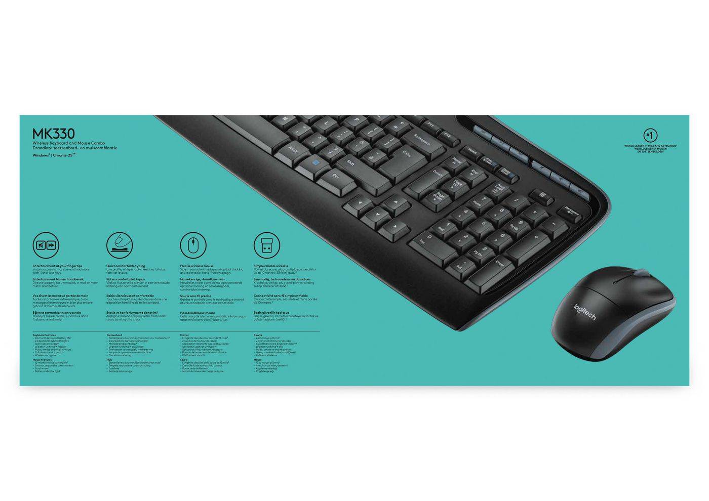 Logitech Wireless Combo MK330 - Tastatur-und-Maus-Set - TL: US, QWERTY-4