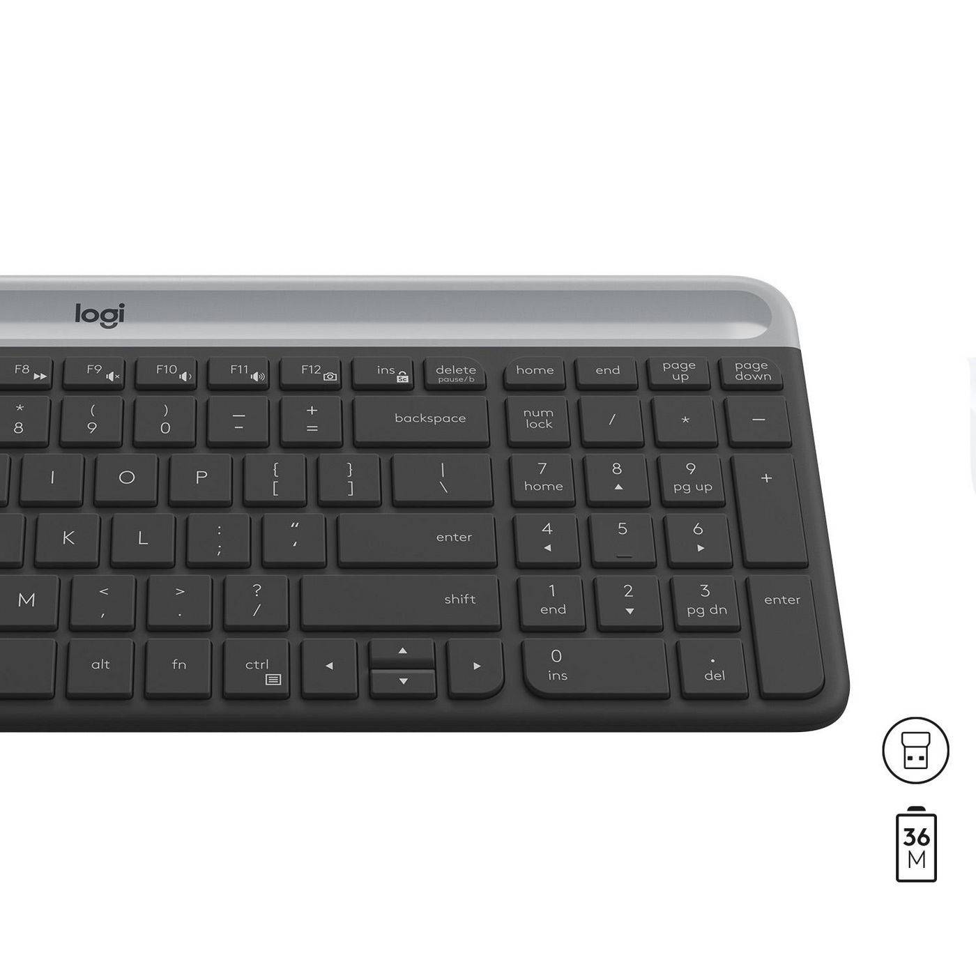 MK470 Tastatur Maus enthalten Universal RF Wireless QWERTY US International Graphit-4