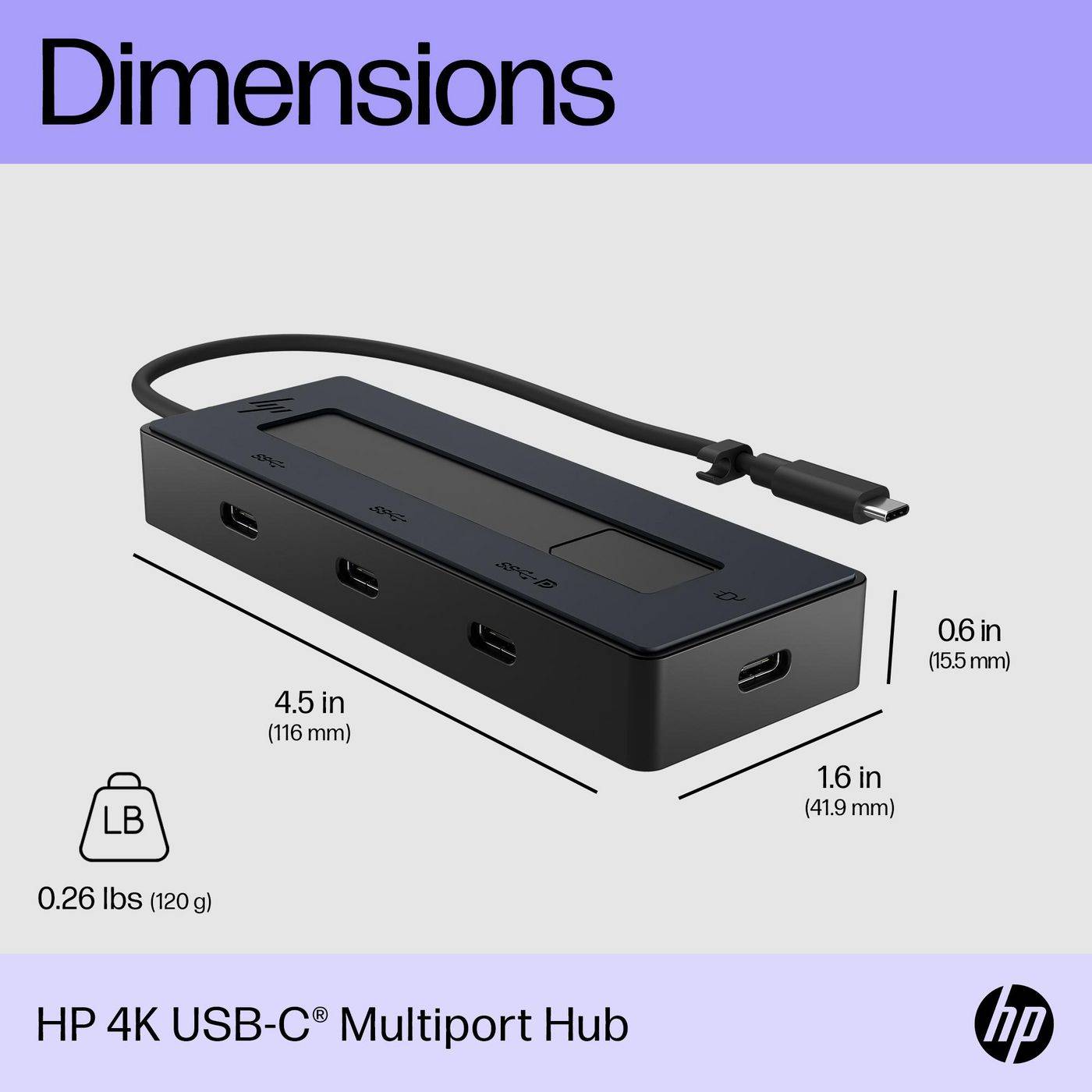HP - Port Replicator - USB-C - DP-4