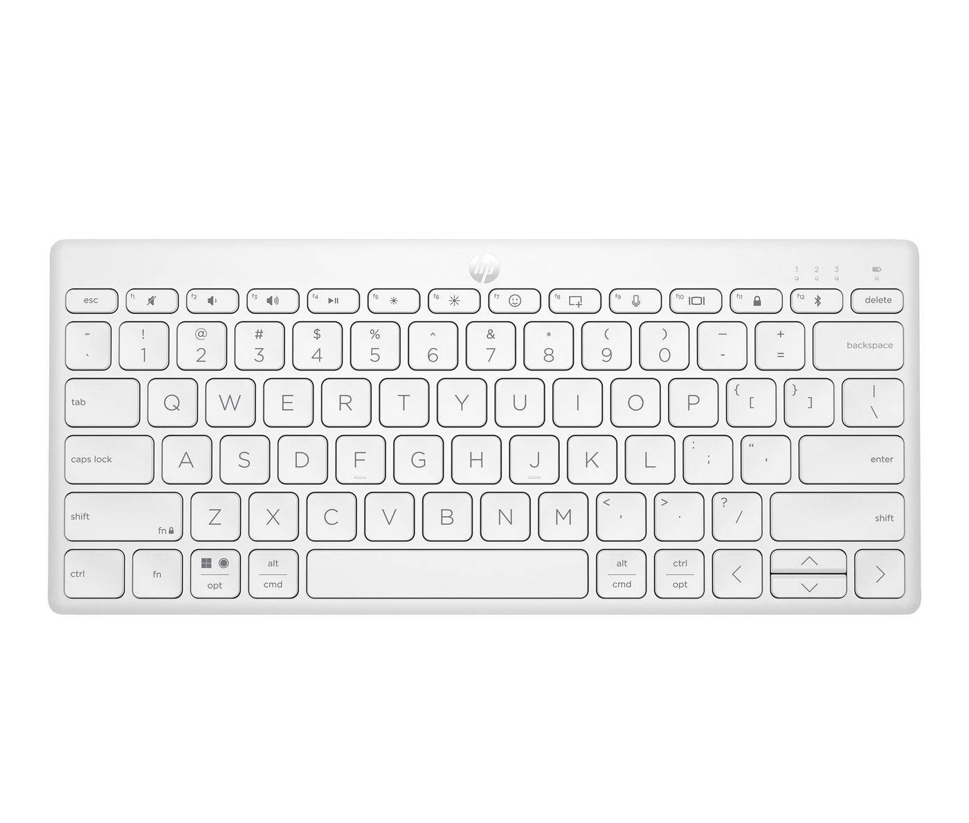 HP 350 WHT Compact Multi-Devic - Tastatur - Bluetooth 5, Mini, Kabellos, Bluetooth, Mechanischer Switch, Weiß-2