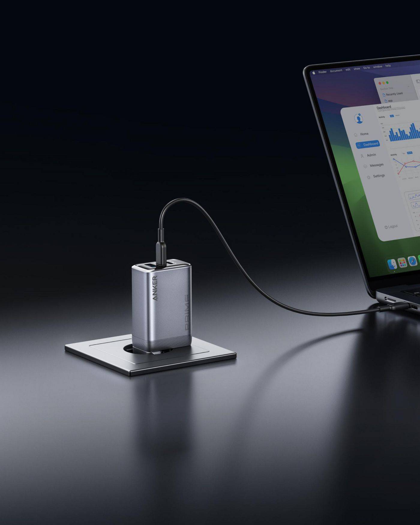 Anker Prime Ladegerät 100W, 2xUSB-C, USB-A, Schwarz A2688341-2