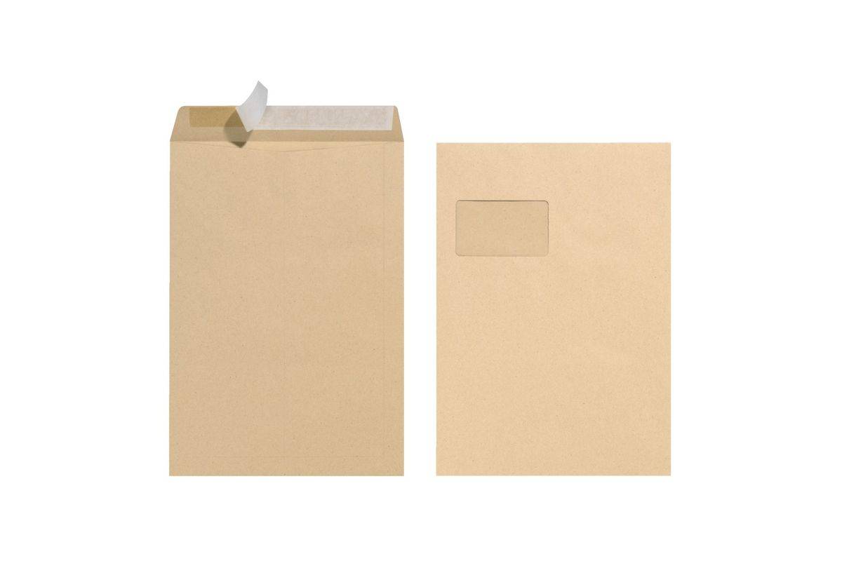 Herlitz 10900769, C4 (229 x 324 mm), Braun, C4 (229 x 324 mm), Papier, 90 g/m², Blue Angel-0