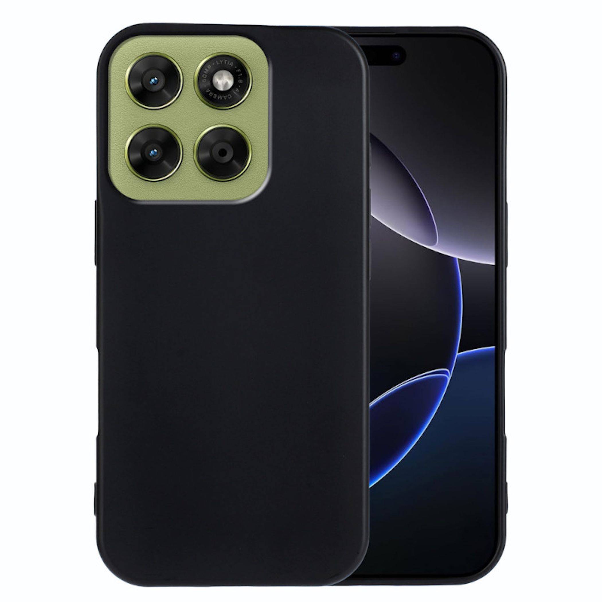 Handyhülle für Motorola Moto G67 / Moto G77 Silikon TPU Dünn Stoßfest Schwarz-1