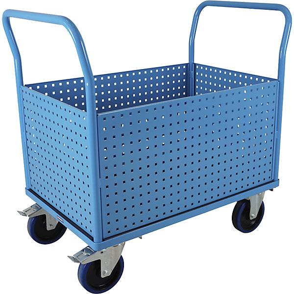 Lochblech-Seitenwand für Plattformwagen eurokraft pro BxT 500 x 617 mm. TAKKT Industrial & Packaging GmbH-1