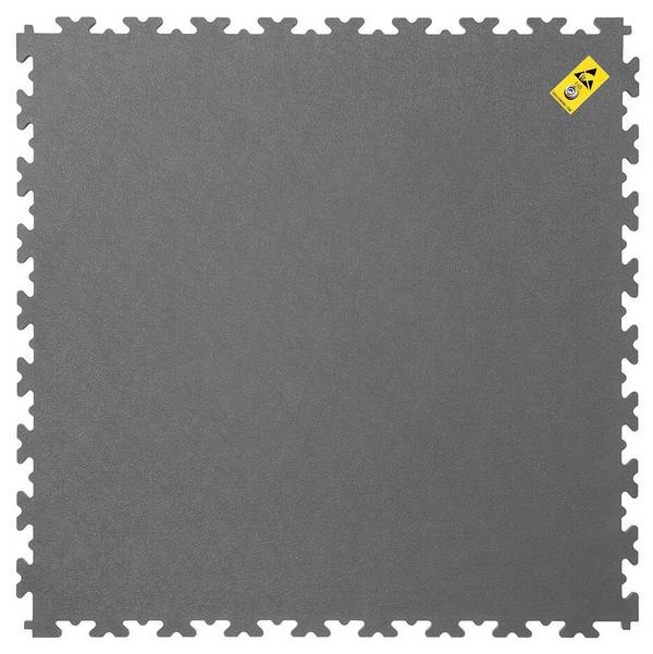 ESD-Erdungsfliese, X-Lock, grau, 497 x 497 x 7 mm, 1 Stück