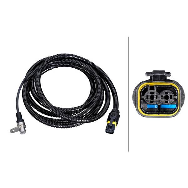 Sensor Raddrehzahl 2-polig 2.545 mm Kabel HELLA für u.a. MAN TGM