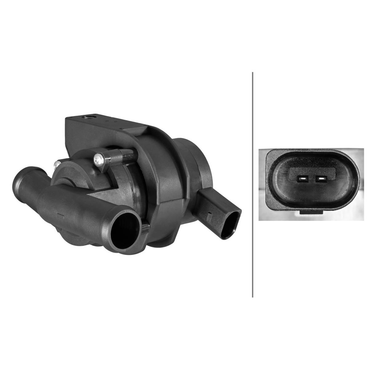 Zusatzwasserpumpe Kreislauf 12 V elektr. 3-polig 10 l/min HELLA für u.a. AUDI A6-4