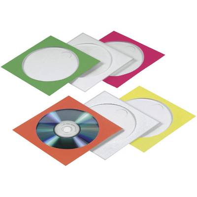 Hama  CD Hülle 1 CD/DVD/Blu-Ray Papier Rot, Grün, Blau, Orange, Gelb 100 St. (B x H x T) 125 x 125 x 1 mm 78369