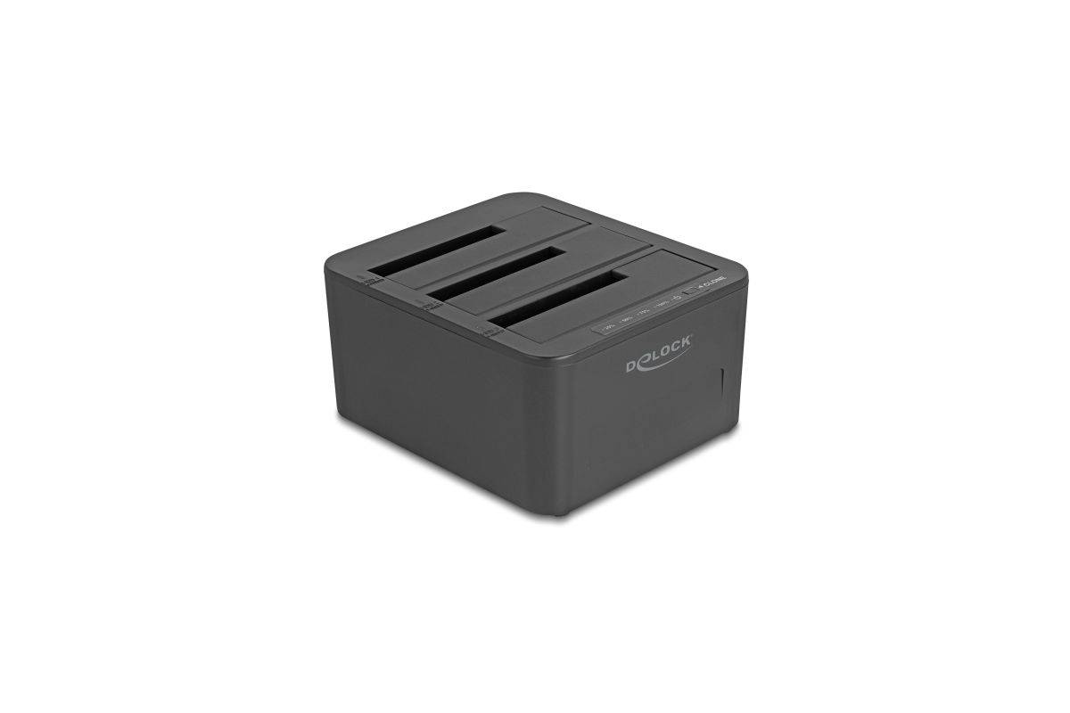 Delock USB Dockingstation für 3 x SATA HDD SSD mit 1 2 Klon Funktion-0