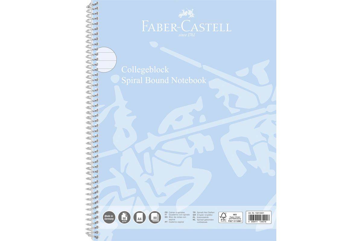 FABER-CASTELL - Collegeblock A4 liniert sky blue-0