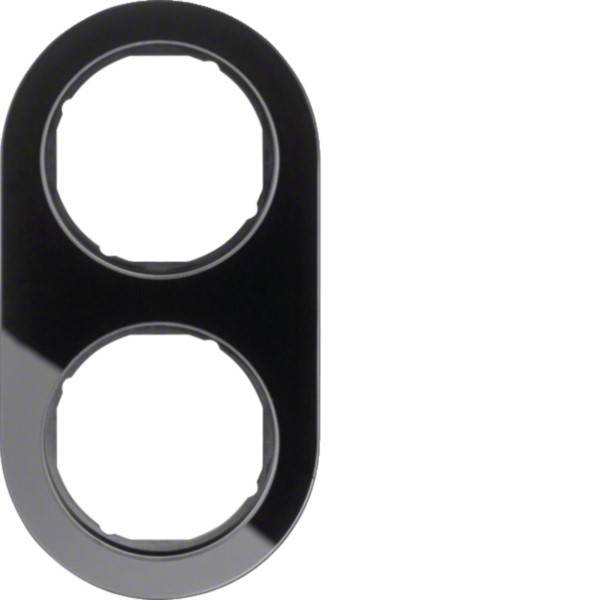 Hager Rahmen WLD9200GB schwarz IP20 Glas 152,2 mm-0