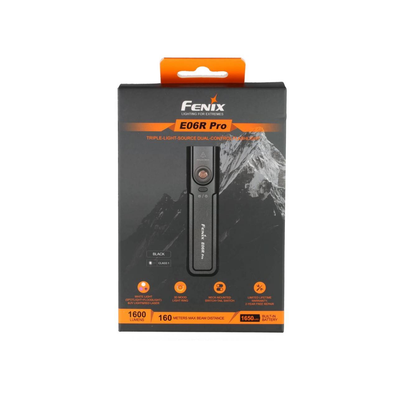 Fenix E06R Pro LED-Taschenlampe, 4 Lichtquellen und 3D Lichtring, 1600 Lumen, wiederaufladbar schwarz-0