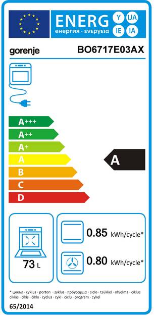Gorenje Multisystem-Backofen, 60 x 60 cm, Medium, Elektrischer Ofen, 73 l, 73 l, 250 °C, AquaClean-1