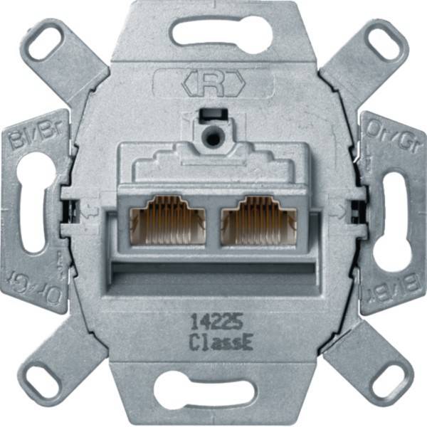 Hager UAE-Steckdose 8/8-polig WDF410866 geschirmt Cat.6 ClassE Modul-Einsatz UP-0