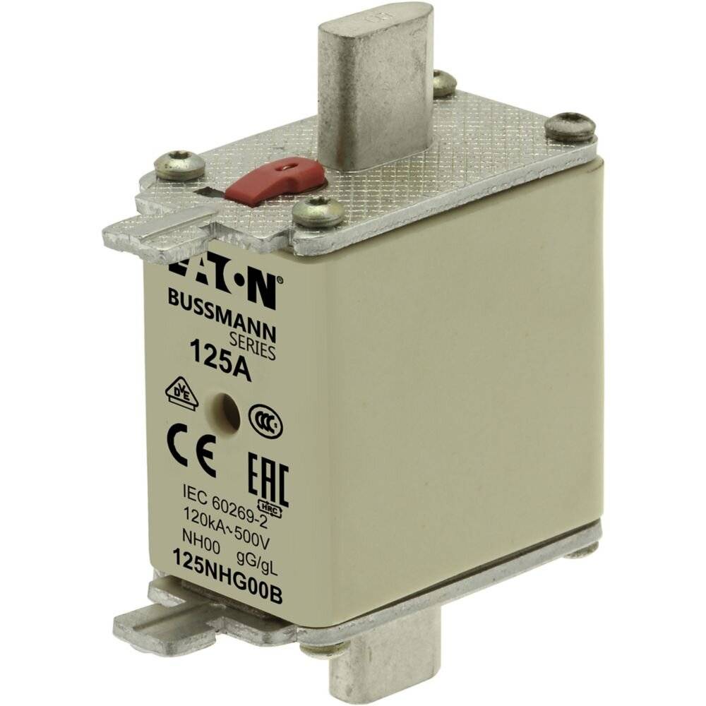 Eaton (Moeller) Sicherungseinsatz Nieders. 125A AC 500V 120kA NH FUSE 12#125NHG00B 125 A, 500 V-1