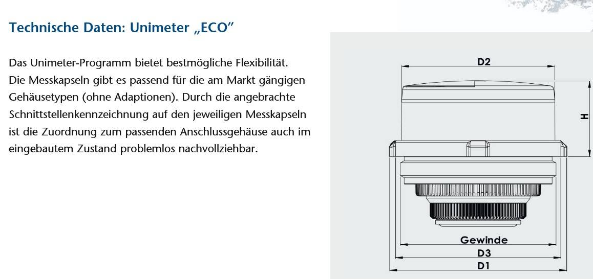 Wasserzähler Messkapsel Deltamess M60x2 MID Q3 2,5 Qn 1,5 inklusive Eichung-2