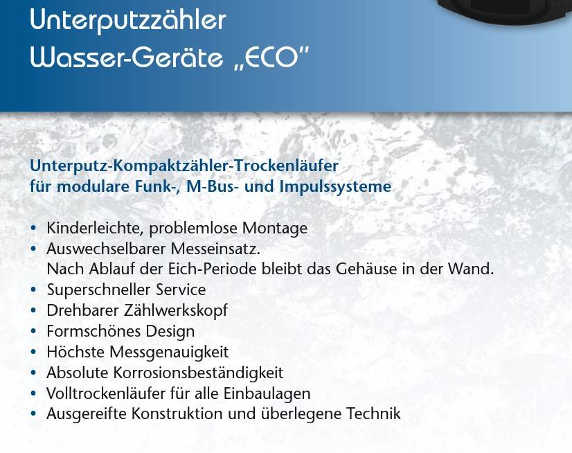 Wasserzähler Messkapsel Wassergeräte M66x1,25 MID Q3 2,5 Qn 1,5 inklusive Eichung-1