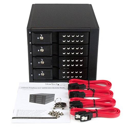 StarTech.com 4-fach 3,5 trägerloser SATA Festplatten Aluminium Wechselrahmen/Backplane - 4 Bay 3,5 Zoll (8,9cm)-2