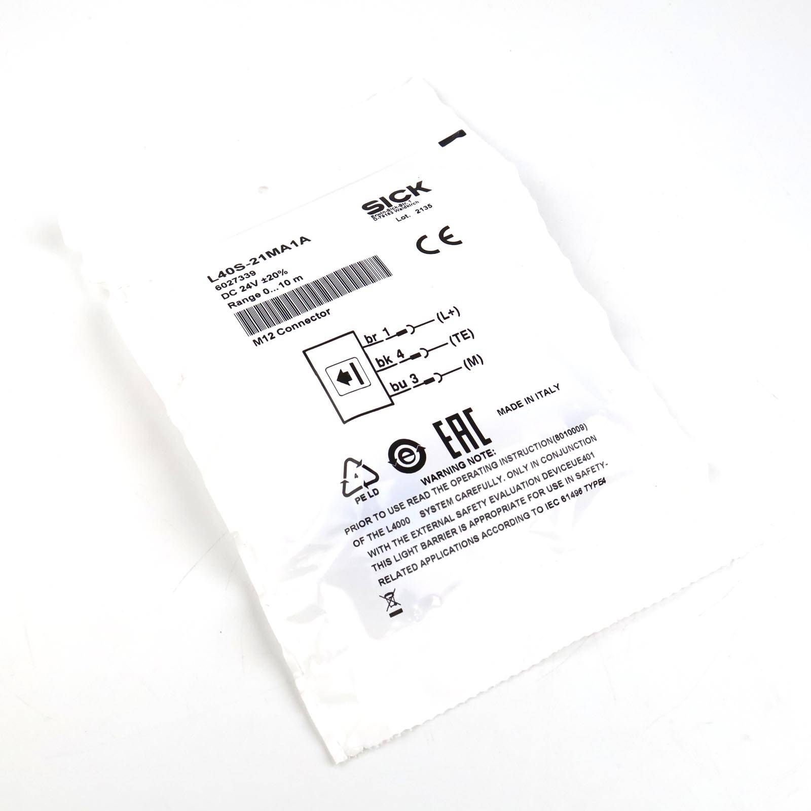 SICK Sicherheitslichtschranke L40S-21MA1A 6027339 OVP